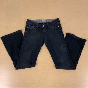 Paige Denim Black Jeans Distressed Destroyed Deconstructed size 29 length 31